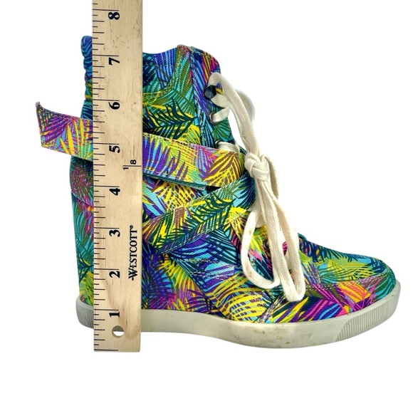 Madonna Material Girl Wedge Sneakers Sz 7 Tropical Coconut Girl Festival Shoes - Picture 12 of 16